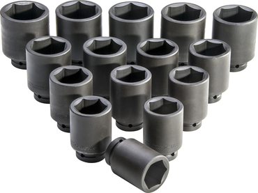 Proto® 1" Drive 15 Piece Deep Impact Socket Set - 6 Point - Benchmark Tooling