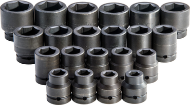 Proto® 1" Drive 21 Piece Impact Socket Set - 6 Point - Benchmark Tooling