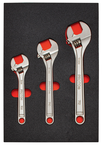 Proto® Foamed 3 Piece Adjustable Wrench Set -Satin - Benchmark Tooling