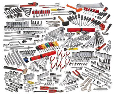 Proto® 497 Piece Master Technician Maintenance Tool Set With Roller Cabinet J453441-8RD and Top Chest J453427-6RD - Benchmark Tooling