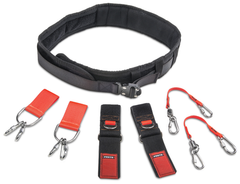 Proto® Tethering Large Comfort Belt Set with (2) Belt Adapter (JBELTAD2) and D-Ring Wrist Strap System (2) JWS-DR and (2) JLANWR6LB - Benchmark Tooling