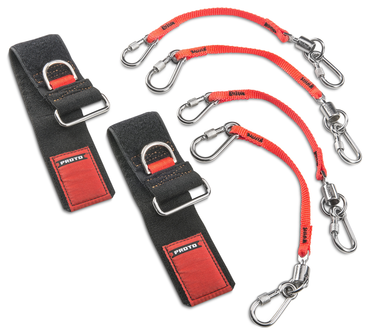 Proto® Tethering D-Ring Wrist Strap System with (2) JWS-DR and (4) JLANWR6LB - Benchmark Tooling