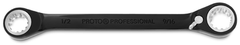 Proto® Black Chrome Double Box Reversible Ratcheting Wrench 1/2" x 9/16" - Spline - Benchmark Tooling