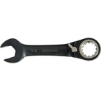 Proto® Black Chrome Combination Stubby Reversible Ratcheting Wrench 17 mm - Spline - Benchmark Tooling