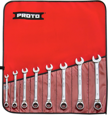 Proto® 8 Piece Full Polish Metric Ratcheting Wrench Set - 12 Point - Benchmark Tooling