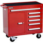 Proto® 460 Series 45" Workstation - 6 Drawer & 1 Shelf, Red - Benchmark Tooling