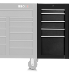 Proto® 550S Side Cabinet - 5 Drawer, Dual Black - Benchmark Tooling