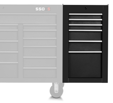 Proto® 550S Side Cabinet - 6 Drawer, Dual Black - Benchmark Tooling