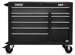Proto® 550E 50" Power Workstation - 10 Drawer, Dual Black - Benchmark Tooling