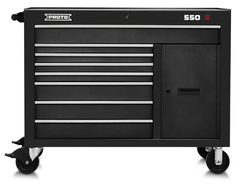 Proto® 550S 50" Workstation - 8 Drawer & 1 Shelf, Dual Black - Benchmark Tooling