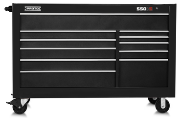 Proto® 550S 66" Workstation - 11 Drawer, Dual Black - Benchmark Tooling