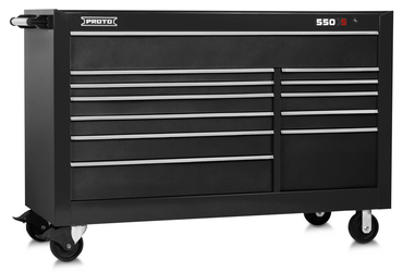 Proto® 550S 66" Workstation - 12 Drawer, Dual Black - Benchmark Tooling