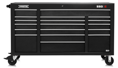 Proto® 550E 67" Power Workstation - 18 Drawer, Dual Black - Benchmark Tooling