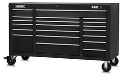 Proto® 550S 67" Workstation - 20 Drawer, Dual Black - Benchmark Tooling