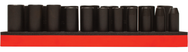 Proto® Foamed 1/2" Drive 19 Piece Deep Impact Socket Set - Black Oxide - 6 Point - Benchmark Tooling