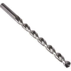 15/64″ × 8″ OAL 10xD HSS Split Point Parabolic Flute Taper Length Drill Bright - Exact Industrial Supply