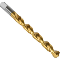 #10 Precision Twist Drill HSS TiN QC 135 Jobber Drill ANSI Series QC21G E-code # QC21GN10 - Benchmark Tooling