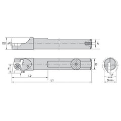 CCMI18740R WG CARBIDE GROOVING THREADING BAR - Exact Industrial Supply