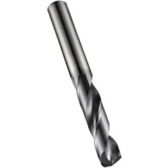 41/64″ Dia. × 18 mm Shank × 73 mm Flute Length × 123 mm OAL, 140°, TiAlN, External Coolant, DIN 6535 HA | DIN 6537 K, Round Solid Carbide Drill - Exact Industrial Supply