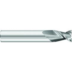 1/2 x 1/2 x 1-1/4 x 3 OAL Square 2 Flute Carbide End Mill for Aluminum - Weldon Shank- Uncoated - Benchmark Tooling