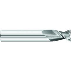 1/2 x 1/2 x 1-1/4 x 3 OAL Square 2 Flute Carbide End Mill for Aluminum - Weldon Shank- Uncoated - Benchmark Tooling