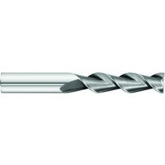 3/4 x 3/4 x 2-1/2 x 5 OAL Square 2 Flute Carbide End Mill for Aluminum - Round Shank- Uncoated - Benchmark Tooling