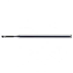.085 x 1/8 x .127 LOC x 2-1/2 OAL (.425'' Reach) 3 Flute Miniature Solid Carbide Ball Nose End Mill-AlTiN - Benchmark Tooling