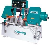 Full or Semi-Automatic Bandsaw - #KC12AX2 - 11.8 x 12.6'' Capacity - 5 HP, 3PH, 230V Motor - Benchmark Tooling