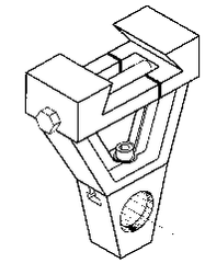 Right Angle Arbor Support for Vertical Milling Machine - Model #HR-OUT-BR-50 - Benchmark Tooling