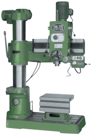 Radial Drill Press - #TPR720A - 29-1/2'' Swing; 2HP, 3PH, 220V Motor - Benchmark Tooling