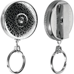 Model: 3-24″ Stainless Steel Chain Key Reel with Belt Loop - Split Ring Attachment - Benchmark Tooling