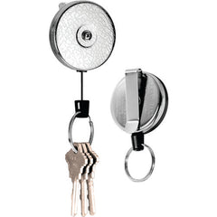 Model: 485-HDK-48″ Kevlar Cord Key Reel with Belt Clip - Split Ring Attachment - Benchmark Tooling