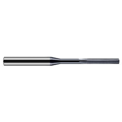 Miniature Reamers - 0.0220″ Reamer Diameter × 0.1720″ (11/64″) Margin Length Carbide Reamer, 4 Flutes, AlTiN Coated - Exact Industrial Supply