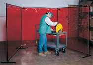 6' x 8' - Protect-O-Screen Welding Screen-Duck - Benchmark Tooling