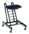 9" - 18" Ergonomic Worker Seat  - Portable on swivel casters - Benchmark Tooling