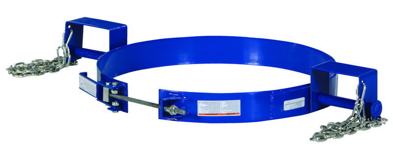 Blue Tilting Drum Ring - 55 Gallon - 1200 Lifting Capacity - Benchmark Tooling