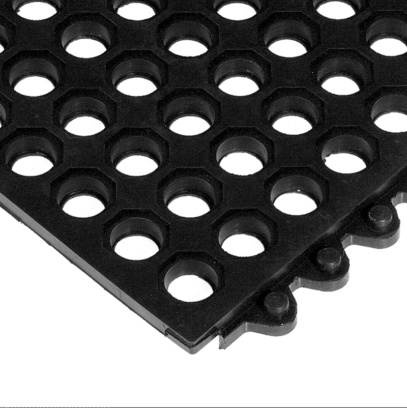 24 / Seven Floor Mat - 3' x 3' x 5/8" ThickÂ (Black Drainage All Purpose) - Benchmark Tooling