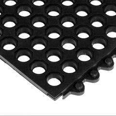 24 / Seven Floor Mat - 3' x 3' x 5/8" ThickÂ (Black Drainage All Purpose) - Benchmark Tooling