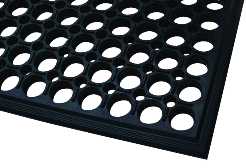 3' x 20' x 1/2" Thick Drainage MatÂ - Black - Benchmark Tooling