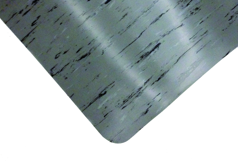 3' x 60' x 1/2" Thick Marble Pattern Mat - Gray/Black/White - Benchmark Tooling