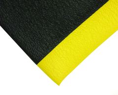 2' x 60' x 11/16" Thick Traction Anti Fatigue Mat - Yellow/Black - Benchmark Tooling