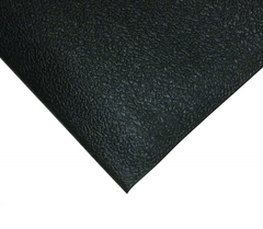 2' x 60' x 3/8" Thick Soft Comfort Mat - Black Pebble Emboss - Benchmark Tooling