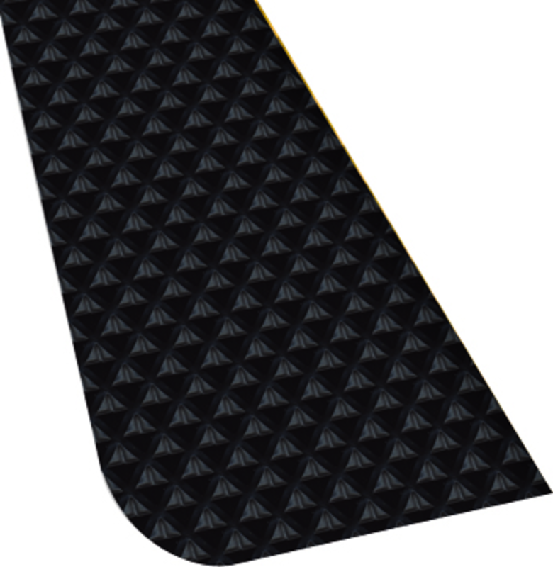 3' x 60' x 11/16" Thick Traction Anti Fatigue Mat - Black - Benchmark Tooling