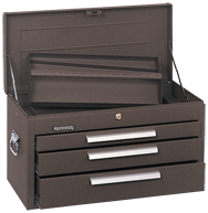 263 3-Drawer Mechanic's Chest - Model No.263B Brown 14.75H x 12-1/8D x 26.13''W - Benchmark Tooling