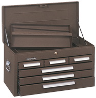 266 6-Drawer Mechanic's Chest - Model No.266B Brown 14.75H x 12D x 26.13''W - Benchmark Tooling