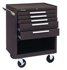 5-Drawer Roller Cabinet w/ball bearing Dwr slides - 35'' x 18'' x 27'' Brown - Benchmark Tooling