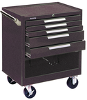 5-Drawer Roller Cabinet w/ball bearing Dwr slides - 35'' x 20'' x 29'' Brown - Benchmark Tooling