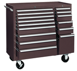 315X 15-Drawer Maintenance Cart - 35'' x 18'' x 39.38'' Brown - Benchmark Tooling