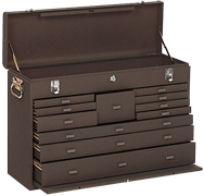 11-Drawer Journeyman Chest - Model No.52611B Brown 18H x 8.5D x 26.75''W - Benchmark Tooling