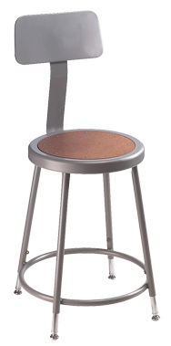 25" - 33" Adjustable Stool With Backrest - Benchmark Tooling